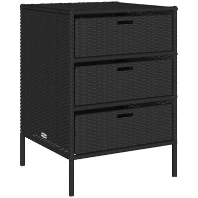 HELLOSHOP26 Mobile Contenitore Ergonomico Da Giardino Con 3 Cassetti 55 X 59 X 80 Cm In Resina Intrecciata Nera 020047424 HELLOSHOP26 Mobile Contenitore Ergonomico Da Giardino Con 3 Cassetti 55 X 59 X 80 Cm In Resina Intrecciata Nera 020047424