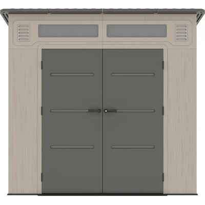 Unique Casetta Da Giardino In Resina Hdpe Beige E Grigia 6,5 M² Con Tetto Spiovente E Con Pavimento Spessore 22 Mm - Anteva Unique Casetta Da Giardino In Resina Hdpe Beige E Grigia 6,5 M² Con Tetto Spiovente E Con Pavimento Spessore 22 Mm - Anteva