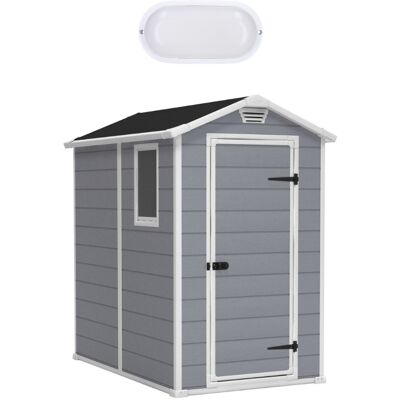Keter Manor 4x6 Casetta Da Giardino + Illuminazione Esterna Led Inclusa (230447-wo744) Keter Manor 4x6 Casetta Da Giardino + Illuminazione Esterna Led Inclusa (230447-wo744)