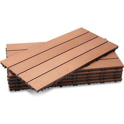 TOLLETOUR 42 Piastrelle Per Patio, Pavimentazione Per Esterni, Pavimentazione In Composito, 30x60 Cm, Balcone, Giardino, Marrone TOLLETOUR 42 Piastrelle Per Patio, Pavimentazione Per Esterni, Pavimentazione In Composito, 30x60 Cm, Balcone, Giardino, Marrone