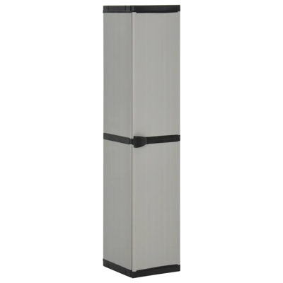 HELLOSHOP26 Mobile Contenitore Da Giardino 34 X 40 X 168 Cm Con 3 Ripiani Design Compatto In Pvc Grigio 020047065 HELLOSHOP26 Mobile Contenitore Da Giardino 34 X 40 X 168 Cm Con 3 Ripiani Design Compatto In Pvc Grigio 020047065