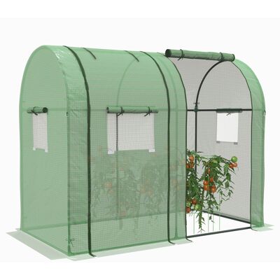 Zone Serra Da Giardino 1.8 M² Dim. 1.85l X 0.9l X 1.5h M 2 Porte Avvolgibili Con Cerniera 4 Finestre Avvolgibili Acciaio Pe Verde Zone Serra Da Giardino 1.8 M² Dim. 1.85l X 0.9l X 1.5h M 2 Porte Avvolgibili Con Cerniera 4 Finestre Avvolgibili Acciaio Pe Verde