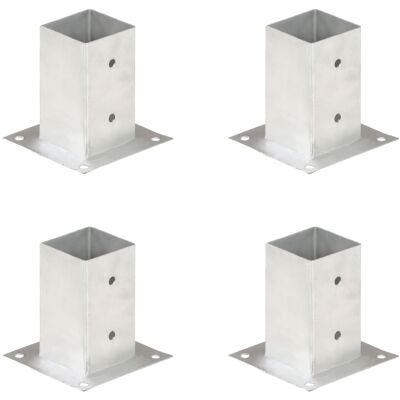 vidaXL Ancoraggi per Pali 4 pz Metallo Zincato 81 mm - Ancoraggi per Pali vidaXL Ancoraggi per Pali 4 pz Metallo Zincato 81 mm - Ancoraggi per Pali