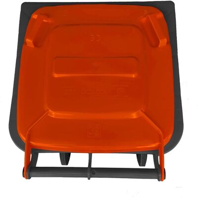 MOBIL PLASTIC Bidone Carrellato Per Raccolta Differenziata 120 Litri Bicolore - Fondo Grigio E Coperchio Rosso - MOBIL PLASTIC Bidone Carrellato Per Raccolta Differenziata 120 Litri Bicolore - Fondo Grigio E Coperchio Rosso -