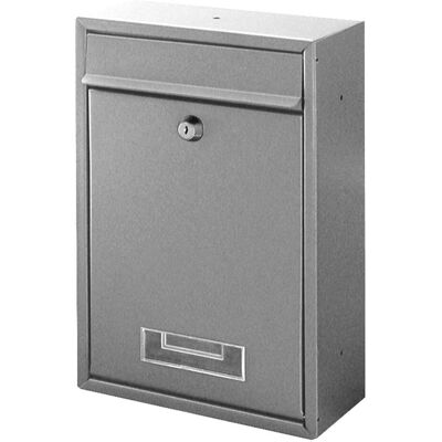 Brixo L22xP9xH33 Cassetta postale esterna in acciaio - Grigio Brixo L22xP9xH33 Cassetta postale esterna in acciaio - Grigio