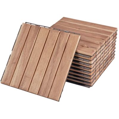HELLOSHOP26 Set Di 10 Piastrelle Da Giardino In Legno Di Acacia 6 Listelli 0,9 M² Naturale 030010553 HELLOSHOP26 Set Di 10 Piastrelle Da Giardino In Legno Di Acacia 6 Listelli 0,9 M² Naturale 030010553