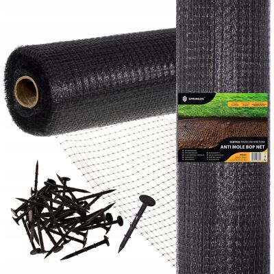 SPRINGOS Rete Per Talpe Contro Talpe Forte Premium 2x100m 30g Resistente +piolini SPRINGOS Rete Per Talpe Contro Talpe Forte Premium 2x100m 30g Resistente +piolini