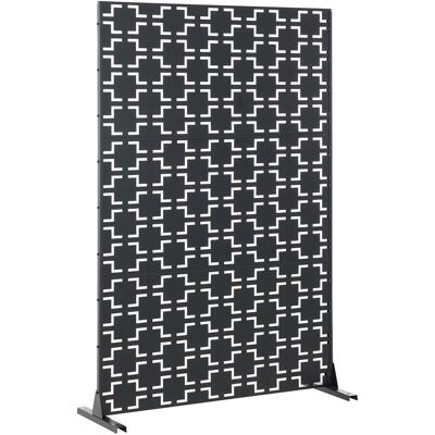 HELLOSHOP26 Parete Divisoria Per Uso Esterno E Interno 180 X 120 X 40 Cm Acciaio Zincato Nero 030009268 HELLOSHOP26 Parete Divisoria Per Uso Esterno E Interno 180 X 120 X 40 Cm Acciaio Zincato Nero 030009268
