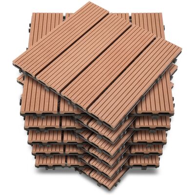 TOLLETOUR Piastrelle Per Patio, Piastrelle In Legno Ad Incastro, Piastrelle Per Pavimenti Da 30 X 30 Cm Per Giardino E Patio, 55 Pezzi TOLLETOUR Piastrelle Per Patio, Piastrelle In Legno Ad Incastro, Piastrelle Per Pavimenti Da 30 X 30 Cm Per Giardino E Patio, 55 Pezzi