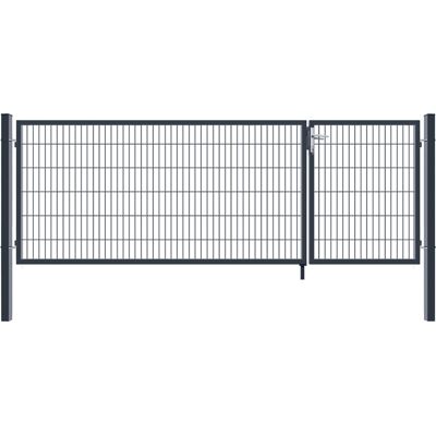 Home Deluxe Cancello Da Giardino A Doppia Anta Aditus Colore: Antracite, Dimensioni: 140 X 350 Cm - Home Deluxe Cancello Da Giardino A Doppia Anta Aditus Colore: Antracite, Dimensioni: 140 X 350 Cm -