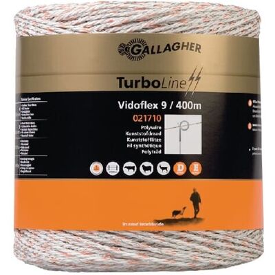 GALLAGHER Filo Protettivo Vidoflex Turboline Plus Resistenza 98 Kg Lunghezza 500 M GALLAGHER Filo Protettivo Vidoflex Turboline Plus Resistenza 98 Kg Lunghezza 500 M