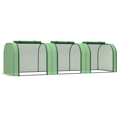 Zone Mini Serra Da Giardino Serra Per Pomodori 3l X 1l X 0.8h M Acciaio Hdpe 140 G/m² Anti-uv 3 Finestre Verde Zone Mini Serra Da Giardino Serra Per Pomodori 3l X 1l X 0.8h M Acciaio Hdpe 140 G/m² Anti-uv 3 Finestre Verde