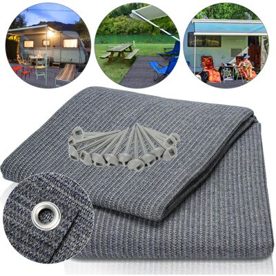 HENGDA Swanew Tappeto Da Esterno Tappeto Da Tenda Tappeto Da Viaggio Da Campeggio Tappeto Da Gazebo Per Caravanna 200x200cm Blu-grigio HENGDA Swanew Tappeto Da Esterno Tappeto Da Tenda Tappeto Da Viaggio Da Campeggio Tappeto Da Gazebo Per Caravanna 200x200cm Blu-grigio