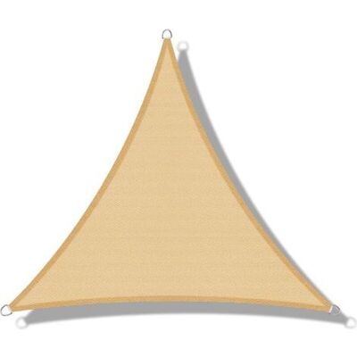 ABYSSE Vela Parasole Triangolare (hdpe), 4 X 4 X 4 M, Color Sabbia, Protezione Uv, Per Terrazza, Campeggio, Giardino ABYSSE Vela Parasole Triangolare (hdpe), 4 X 4 X 4 M, Color Sabbia, Protezione Uv, Per Terrazza, Campeggio, Giardino