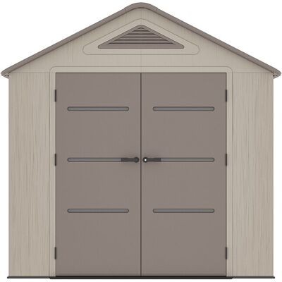 Unique Casetta Da Giardino In Resina Hdpe Beige E Marrone 9,5 M² Con Pavimento Spessore 22 Mm - Anteva Unique Casetta Da Giardino In Resina Hdpe Beige E Marrone 9,5 M² Con Pavimento Spessore 22 Mm - Anteva