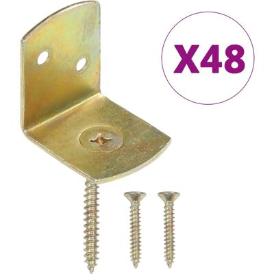 vidaXL Supporti pannelli recinzione a forma di L - 48 pezzi - Supporto pannelli recinto vidaXL Supporti pannelli recinzione a forma di L - 48 pezzi - Supporto pannelli recinto