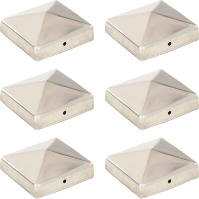 vidaXL Cappuccio per palo a forma piramide in acciaio inossidabile 81x81 mm - Copertura per palo vidaXL Cappuccio per palo a forma piramide in acciaio inossidabile 81x81 mm - Copertura per palo