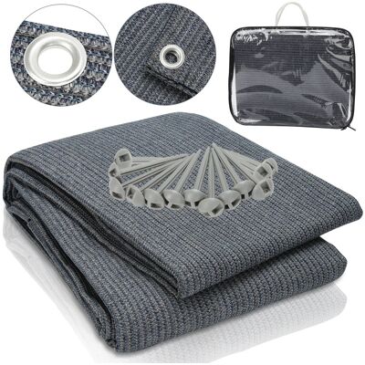 HENGDA Swanew Tappeto Da Esterno Tappeto Da Tenda Tappeto Da Viaggio Da Campeggio Tappeto Da Gazebo Per Caravanna 400x400cm Blu-grigio HENGDA Swanew Tappeto Da Esterno Tappeto Da Tenda Tappeto Da Viaggio Da Campeggio Tappeto Da Gazebo Per Caravanna 400x400cm Blu-grigio