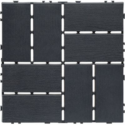 JIUBIAZ Piastrelle Per Decking, 11 Pezzi 30x30cm, Piastrelle In Plastica Ad Incastro, Posa Rapida, Piastrelle Effetto Legno Marrone JIUBIAZ Piastrelle Per Decking, 11 Pezzi 30x30cm, Piastrelle In Plastica Ad Incastro, Posa Rapida, Piastrelle Effetto Legno Marrone