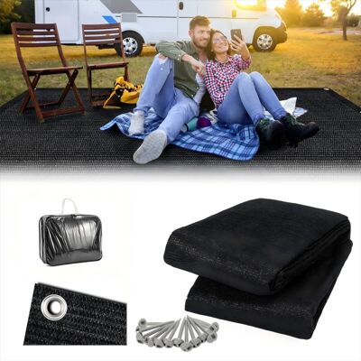 HENGDA Swanew Tappeto Da Esterno Tappeto Da Tenda Tappeto Da Viaggio Da Campeggio Tappeto Da Gazebo Per Caravanna 300x600cm Nero HENGDA Swanew Tappeto Da Esterno Tappeto Da Tenda Tappeto Da Viaggio Da Campeggio Tappeto Da Gazebo Per Caravanna 300x600cm Nero