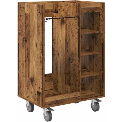 HELLOSHOP26 Armadio Da Golf Con Ruote Ampio Spazio Di Contenimento Moderno Garage 65 X 45 X 98 Cm In Legno Antico 020055055 HELLOSHOP26 Armadio Da Golf Con Ruote Ampio Spazio Di Contenimento Moderno Garage 65 X 45 X 98 Cm In Legno Antico 020055055