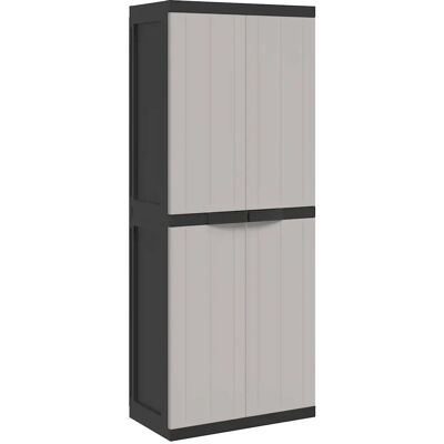 HELLOSHOP26 Armadio Contenitore Compatto Per Esterni 65 X 37 X 165 Cm Con Serratura Design Moderno Grigio Pp 020047410 HELLOSHOP26 Armadio Contenitore Compatto Per Esterni 65 X 37 X 165 Cm Con Serratura Design Moderno Grigio Pp 020047410