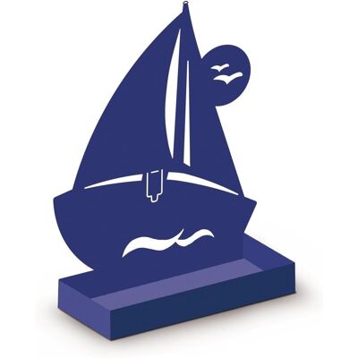 ALUBOX Barca A Vela Porta Zampirone Metallo Blu ALUBOX Barca A Vela Porta Zampirone Metallo Blu