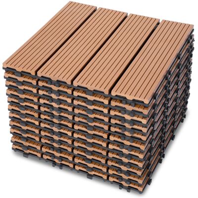 TOLLETOUR Piastrelle Per Patio, Piastrelle In Legno Ad Incastro, Piastrelle Per Pavimenti Da 30 X 30 Cm Per Giardino E Patio, 99 Pezzi TOLLETOUR Piastrelle Per Patio, Piastrelle In Legno Ad Incastro, Piastrelle Per Pavimenti Da 30 X 30 Cm Per Giardino E Patio, 99 Pezzi
