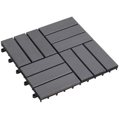 VIDAXL Piastrella Per Decking 30 Pz Grigio 30 X 30 Cm Legno Di Acacia VIDAXL Piastrella Per Decking 30 Pz Grigio 30 X 30 Cm Legno Di Acacia