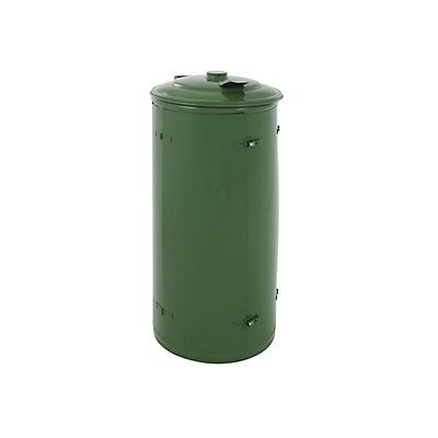 Contenitore rifiuti in acciaio 120L Verde - Collectore di rifiuti Contenitore rifiuti in acciaio 120L Verde - Collectore di rifiuti