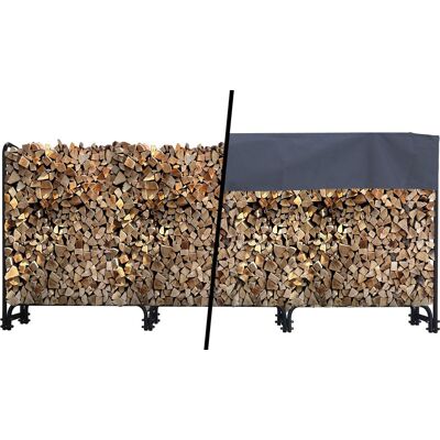 QUICK STAR Metall Kaminholzregale Außen 272 X 95 Cm Mit / Ohne Schutzhülle QUICK STAR Metall Kaminholzregale Außen 272 X 95 Cm Mit / Ohne Schutzhülle