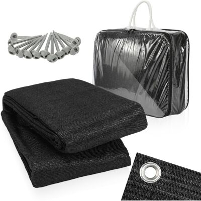 HENGDA Swanew Tappeto Da Esterno Tappeto Da Tenda Tappeto Da Viaggio Da Campeggio Tappeto Da Gazebo Per Caravanna 250x400cm Nero HENGDA Swanew Tappeto Da Esterno Tappeto Da Tenda Tappeto Da Viaggio Da Campeggio Tappeto Da Gazebo Per Caravanna 250x400cm Nero
