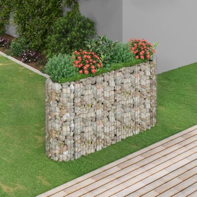 vidaXL Gabbione in ferro zincato per giardino 190x50x100 cm vidaXL Gabbione in ferro zincato per giardino 190x50x100 cm