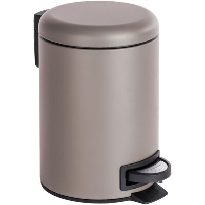 Wenko Pattumiera A Pedale Leman, 3l, Pattumiera Piccola Per Bagno, Acciaio Opaco, 3l, 17x25x22.5 Cm, Colore Taupe - Wenko Pattumiera A Pedale Leman, 3l, Pattumiera Piccola Per Bagno, Acciaio Opaco, 3l, 17x25x22.5 Cm, Colore Taupe -