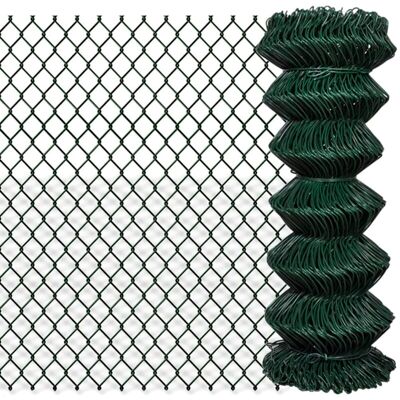 VIDAXL Recinzione A Rete In Acciaio 1x15 M Verde - VIDAXL Recinzione A Rete In Acciaio 1x15 M Verde -