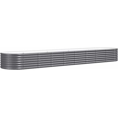 vidaXL Fioriera - Acciaio 368x80x36 cm - Antracite - Vaso da giardino vidaXL Fioriera - Acciaio 368x80x36 cm - Antracite - Vaso da giardino