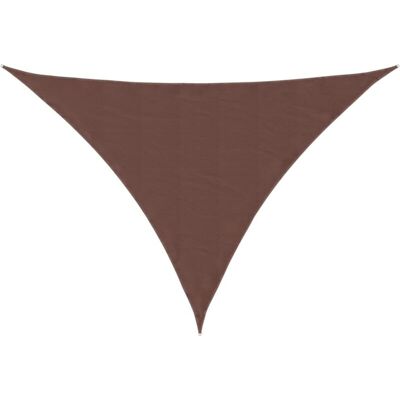 VIDAXL Parasole A Vela Oxford Triangolare 5x5x6 M Marrone - VIDAXL Parasole A Vela Oxford Triangolare 5x5x6 M Marrone -