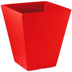 VECA Vaso Fioriera Single Moderno Quadrato In Resina 35 Cm Vari Colori Foto Reale - Color: Rosso Fuoco VECA Vaso Fioriera Single Moderno Quadrato In Resina 35 Cm Vari Colori Foto Reale - Color: Rosso Fuoco