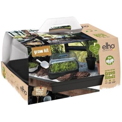 Elho Green Basics Grow Set M Living Black Vaso Da Coltivazione Rettangolare Elho Green Basics Grow Set M Living Black Vaso Da Coltivazione Rettangolare