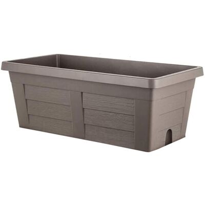 Bama Fioriera Effetto Legno 80 X 40 X H34 Cm Colore Tortora - Bama Fioriera Effetto Legno 80 X 40 X H34 Cm Colore Tortora -
