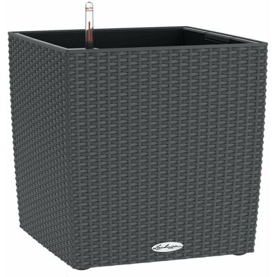 LECHUZA Cube Cottage 40 Vaso In Resina Per Piante Set Completo - Granito LECHUZA Cube Cottage 40 Vaso In Resina Per Piante Set Completo - Granito