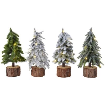 Kaemingk Mini Albero Ass D12 28cm - Green Bo Prelit Multi Kaemingk Mini Albero Ass D12 28cm - Green Bo Prelit Multi