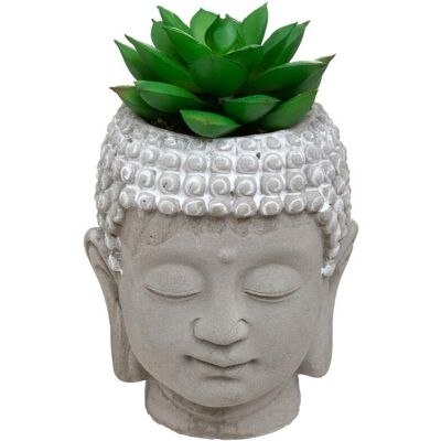 ATMOSPHERA - Pianta Artificiale Buddha In Vaso Di Cemento H12,5cm Créateur D'Intérieur ATMOSPHERA - Pianta Artificiale Buddha In Vaso Di Cemento H12,5cm Créateur D'Intérieur