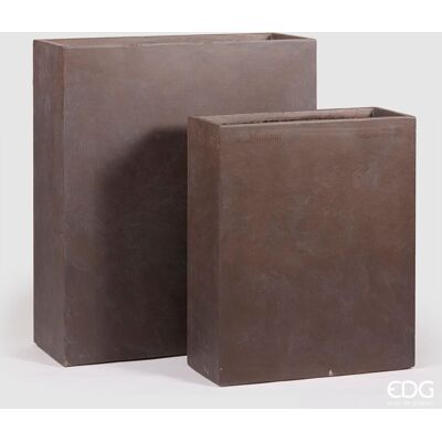 EDG Enzo De Gasperi Set 2 Pz Vaso Resinpietra Vaschetta H 92 Cm H 72 Light Brown EDG Enzo De Gasperi Set 2 Pz Vaso Resinpietra Vaschetta H 92 Cm H 72 Light Brown