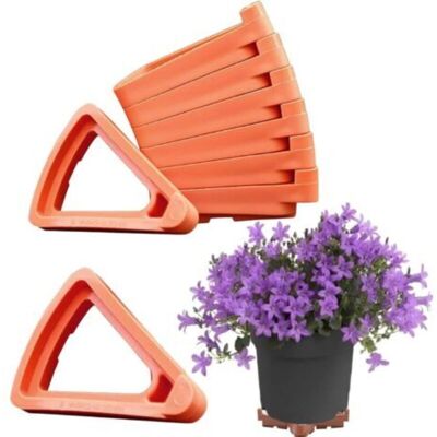 OEM Set Di 24 Sottovasi Triangolari Traspiranti Per Vasi Da Fiori - Supporti Invisibili - Per Uso Interno Ed Esterno - Piccoli (7 Cm) -crezuo OEM Set Di 24 Sottovasi Triangolari Traspiranti Per Vasi Da Fiori - Supporti Invisibili - Per Uso Interno Ed Esterno - Piccoli (7 Cm) -crezuo