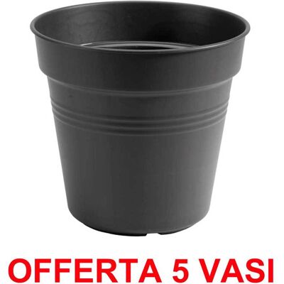 ALTRO Offerta 5 Vaso Green Basics Growpot 13cm Living Black Elho ALTRO Offerta 5 Vaso Green Basics Growpot 13cm Living Black Elho