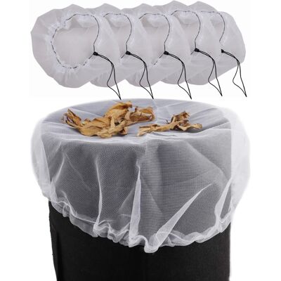 AULEDIO Set Da 5 Reti Protettive Per Barile D’acqua – 80 Cm – Coulisse – Protezione Da Insetti E Detriti – Materiale Sintetico Resistente – Bianco AULEDIO Set Da 5 Reti Protettive Per Barile D’acqua – 80 Cm – Coulisse – Protezione Da Insetti E Detriti – Materiale Sintetico Resistente – Bianco