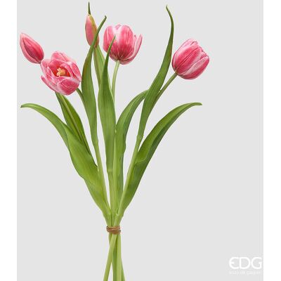 EDG Enzo De Gasperi Bouquete Tulipano Chiuso X4 H 40 Cm Con Bocciolo Mauve EDG Enzo De Gasperi Bouquete Tulipano Chiuso X4 H 40 Cm Con Bocciolo Mauve