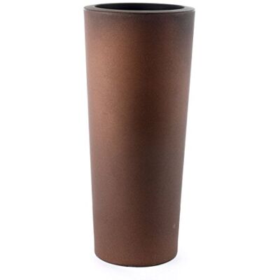 TERAPLAST Vaso Moderno "cilindro Schio" Cono Essential In Plastica Da Giardino Per Fiori E Piante. -70 Cm / Bronzo TERAPLAST Vaso Moderno "cilindro Schio" Cono Essential In Plastica Da Giardino Per Fiori E Piante. -70 Cm / Bronzo