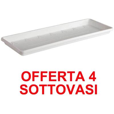 ALTRO Offerta 4 Sottovaso Per Fioriere Barcelona Trough Saucer 40cm Bianco ALTRO Offerta 4 Sottovaso Per Fioriere Barcelona Trough Saucer 40cm Bianco
